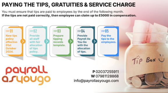 NEW RULES SERVICE CHARGE AND TIPS IN UK